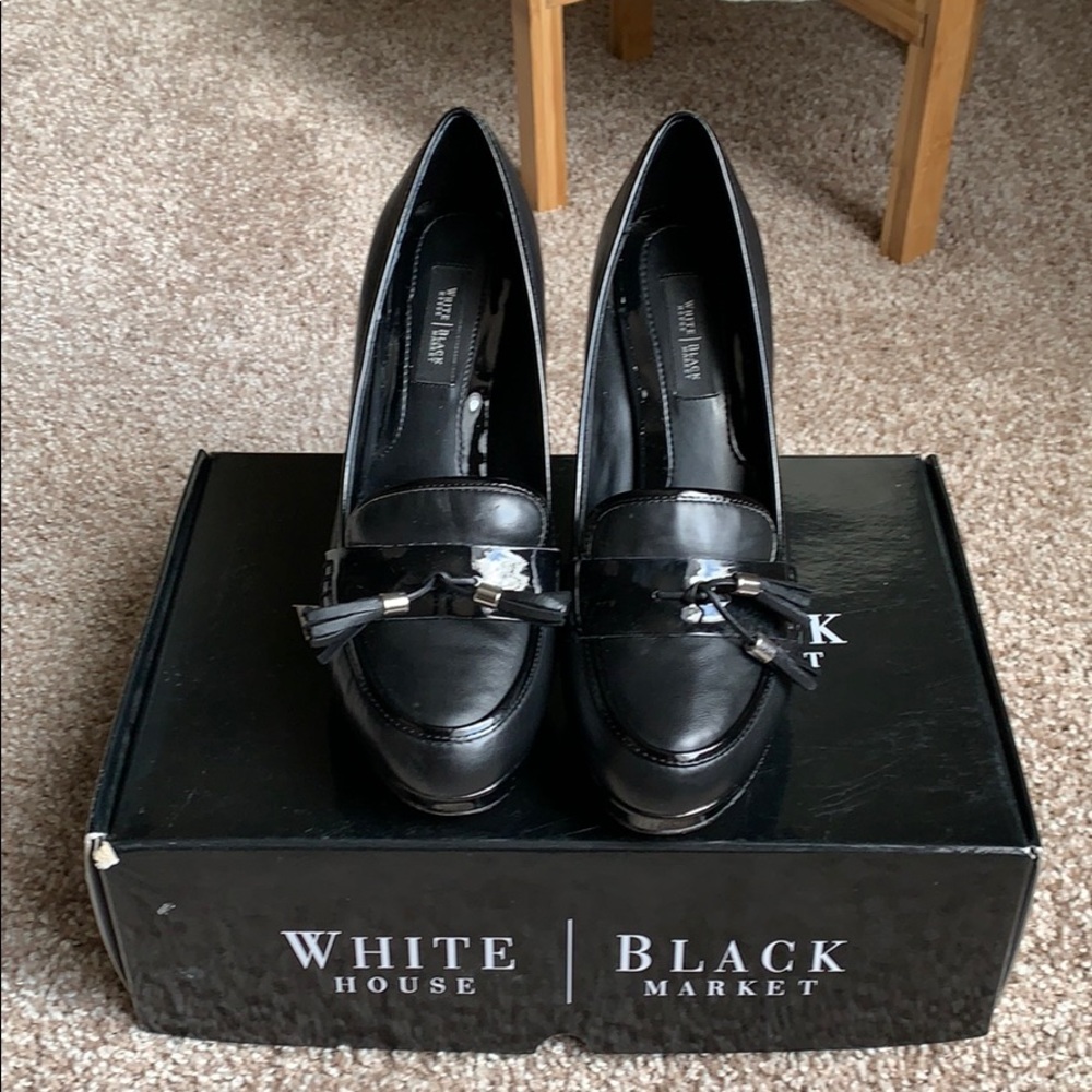 White House Black Market Black Work Heel | Size 8